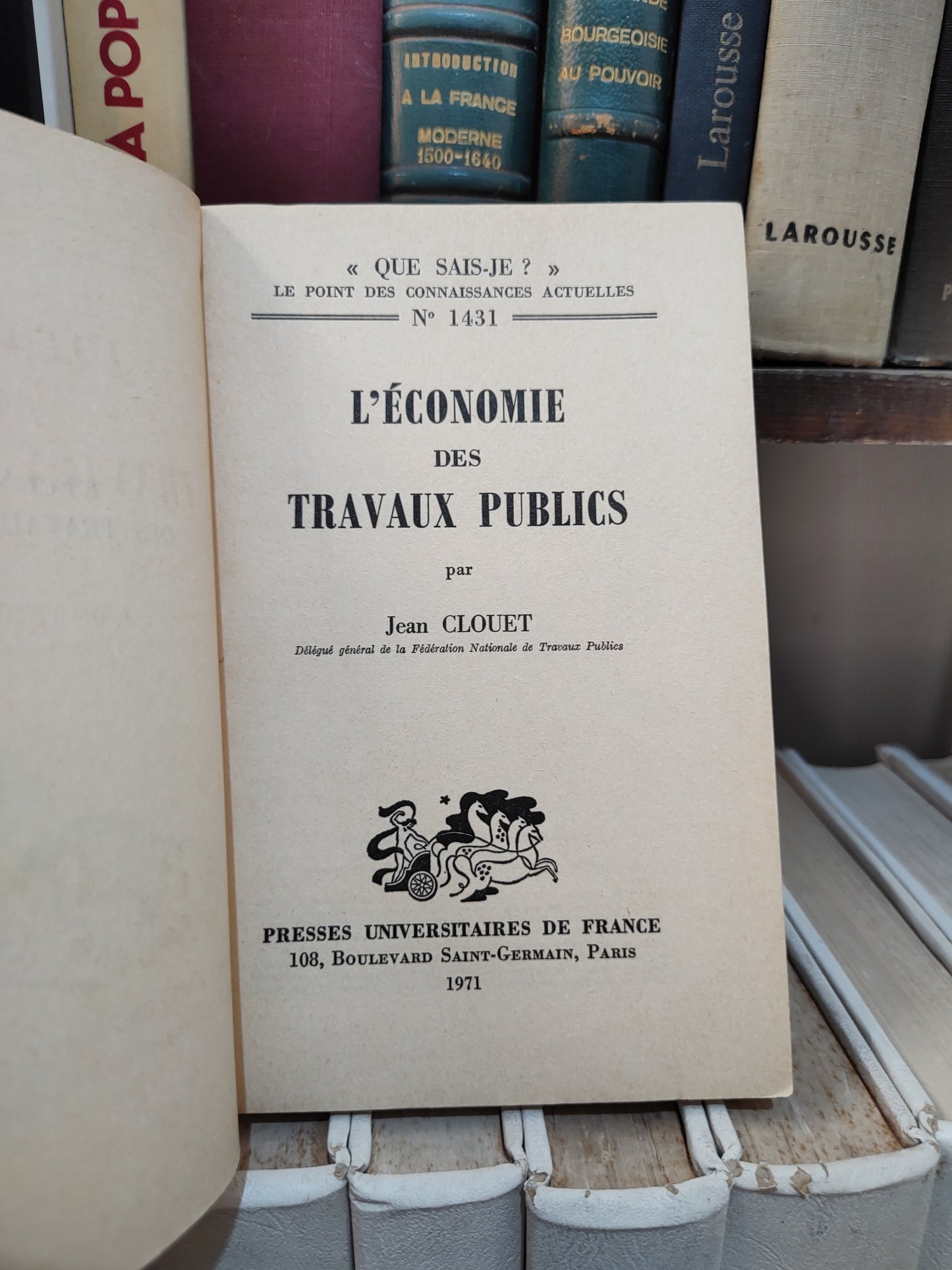Clouet - L'économie des travaux public ;  que sais-je