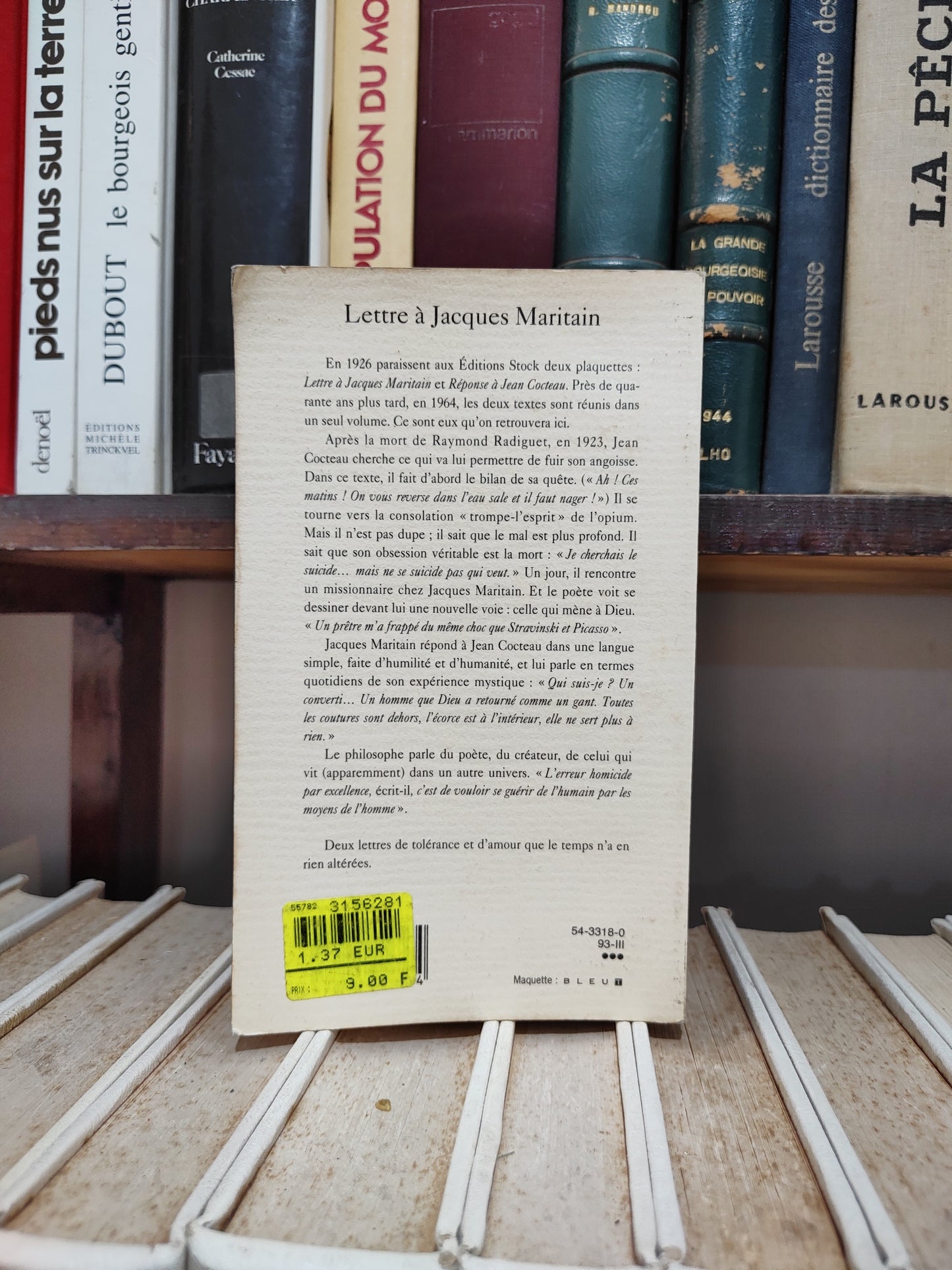 Cocteau - Lettre à Jacques Maritain