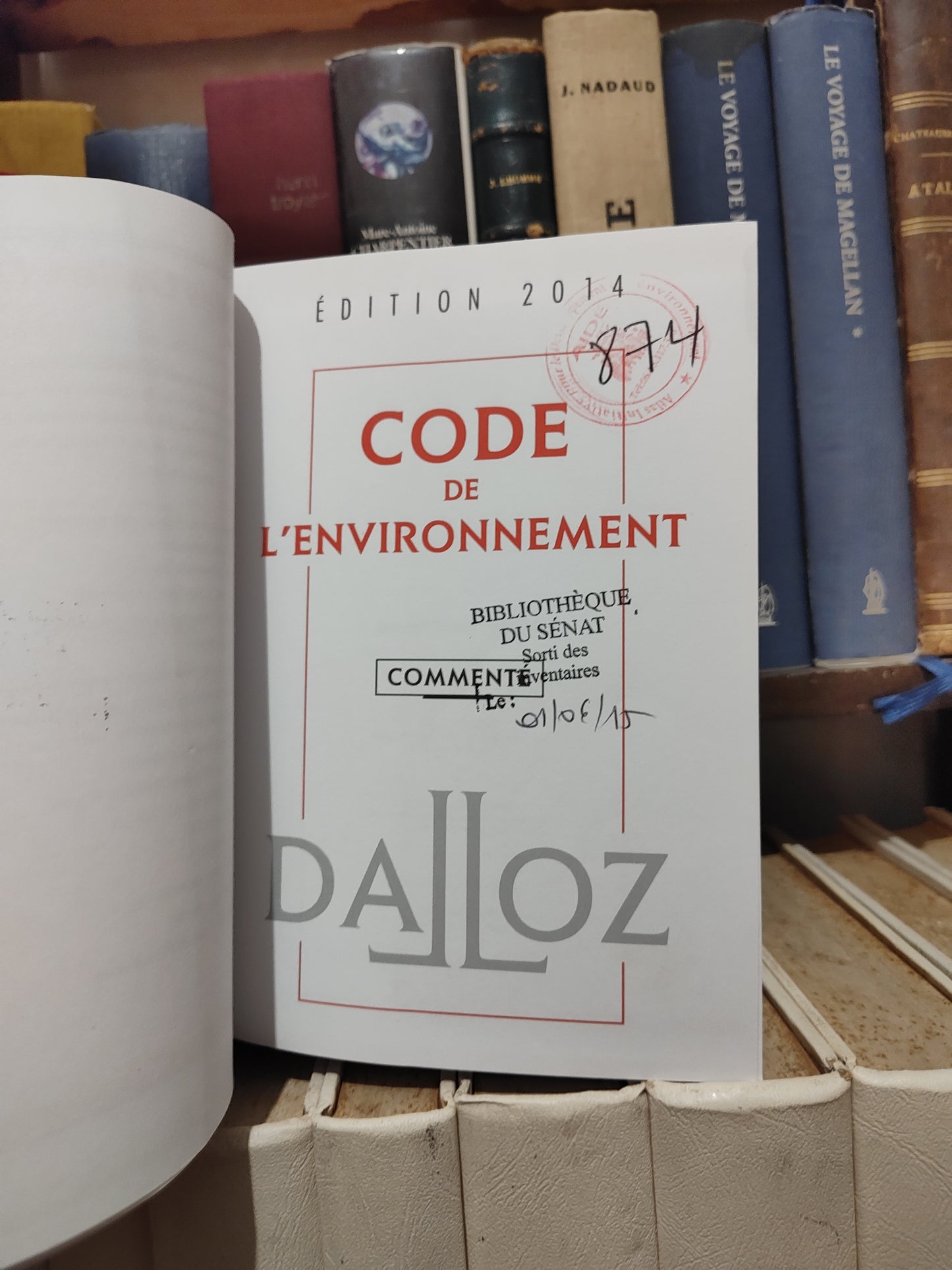 Code de l'environnement 2014 Dalloz