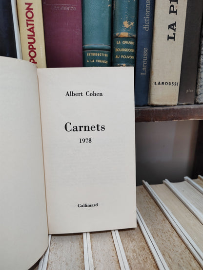Cohen - Carnets 1978