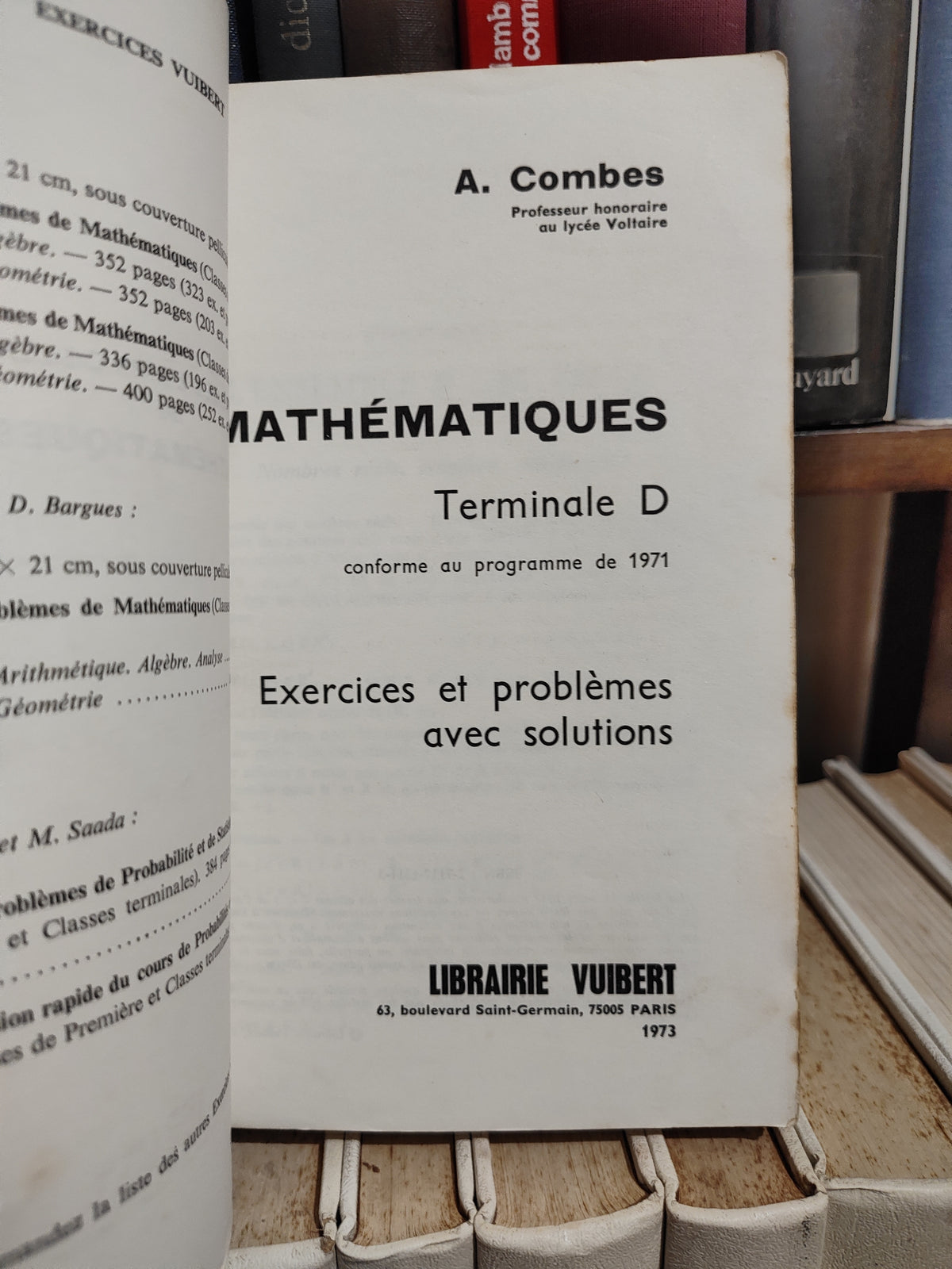 Combes - Mathématiques Terminale D