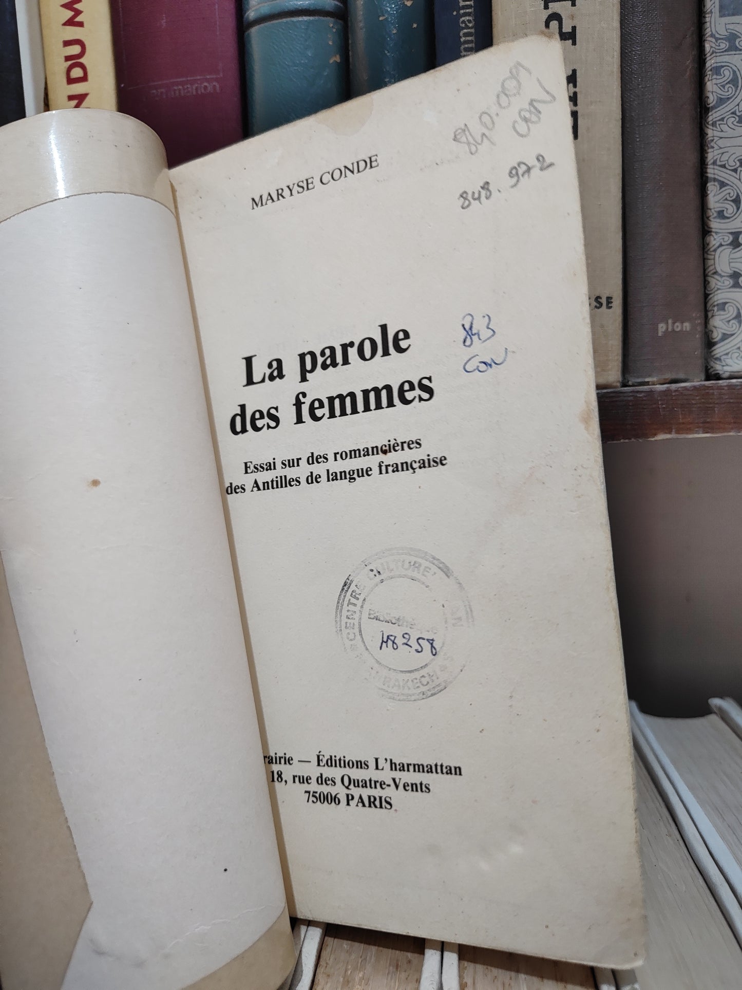 Conde - La parole des femme ; Essai sur des romancières des Antilles de langue française