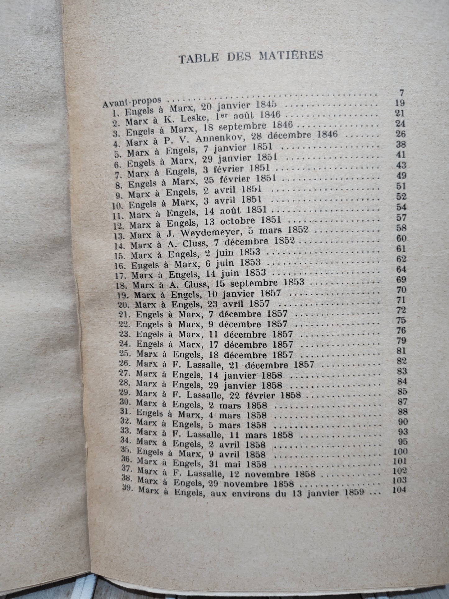 Correspondance Marx-Engels - Lettres sur le Capital