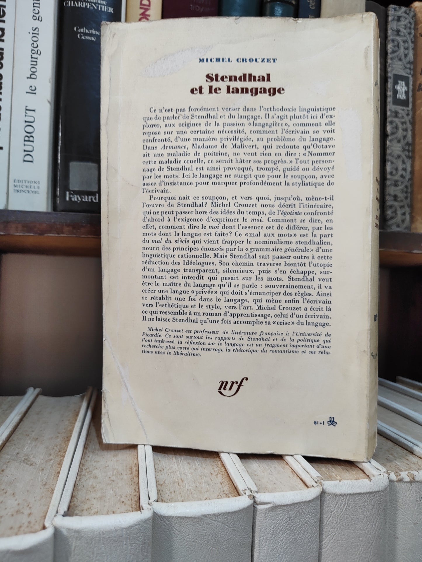 Crouzet - Stendhal - et le langage
