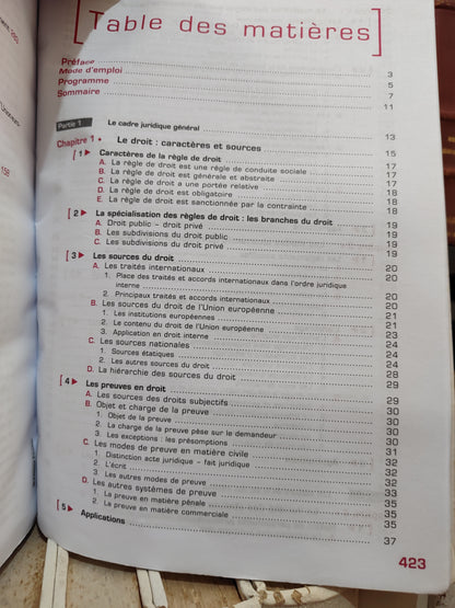 DCG1 Introduction au droit cours exercice qcm