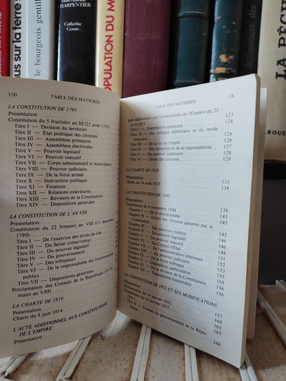 Debbasch - Les constitutions de la France