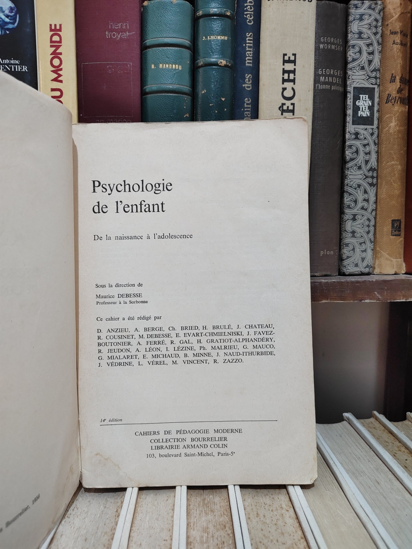Debesse - Psychologie de l'enfant : de la naissance à l'adolescence