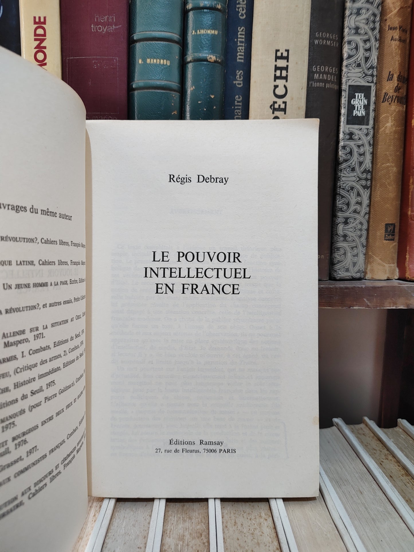 Debray - Le pouvoir intellectuel en France