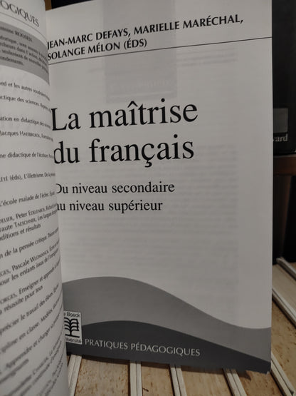 Defays - La maitrise su français