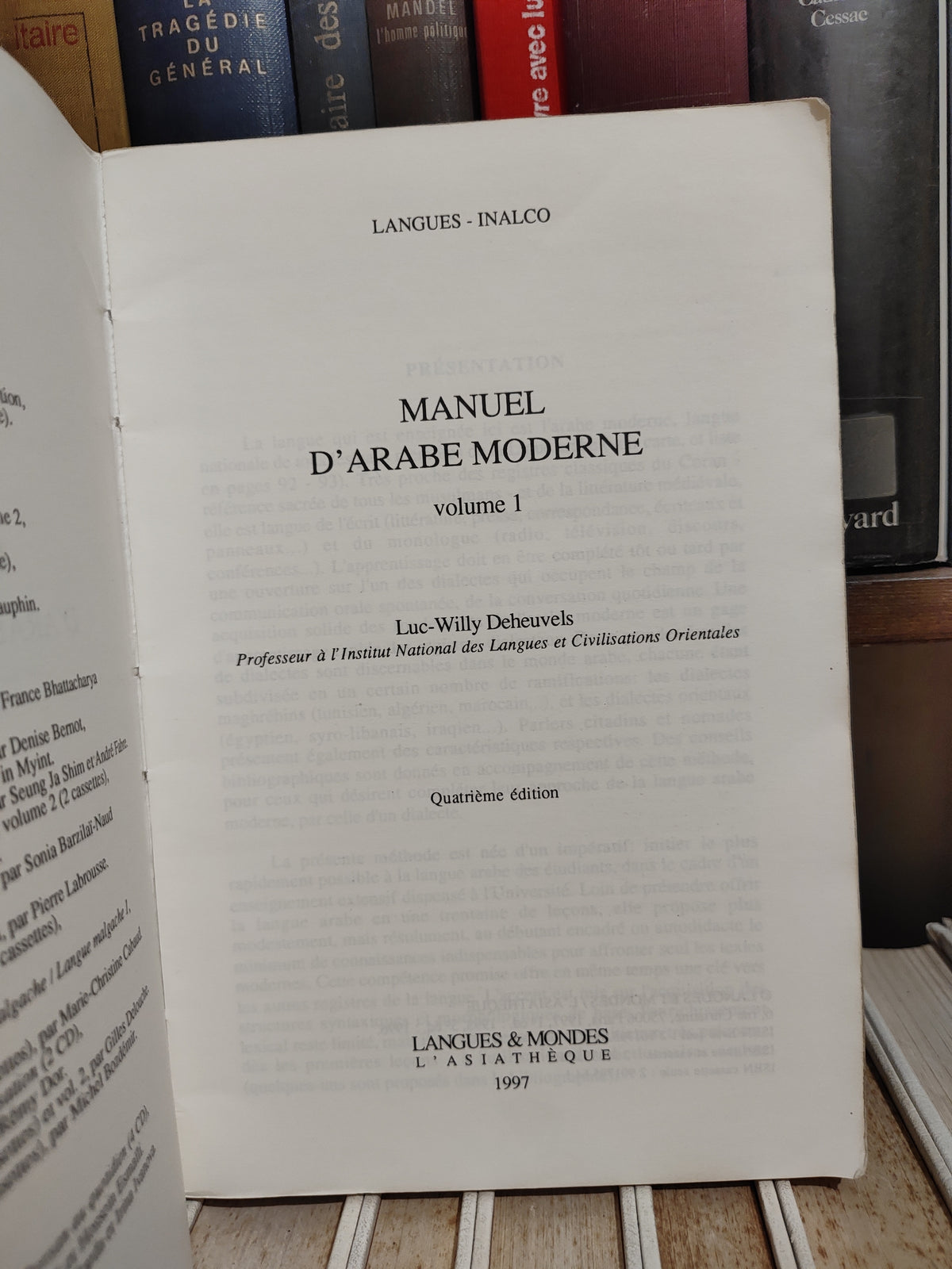 Deheuvels - Manuel d'arabe moderne vol 1