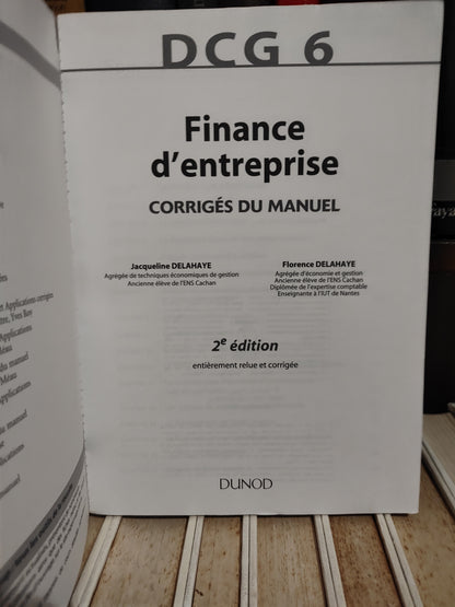 Delahaye - Finance d'entreprise DCG 6