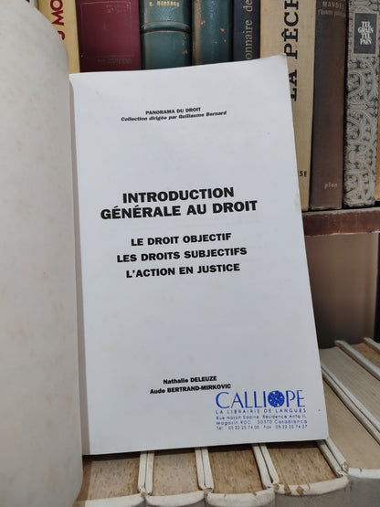 Deleuze - Introduction générale au droit - Panorama du droit