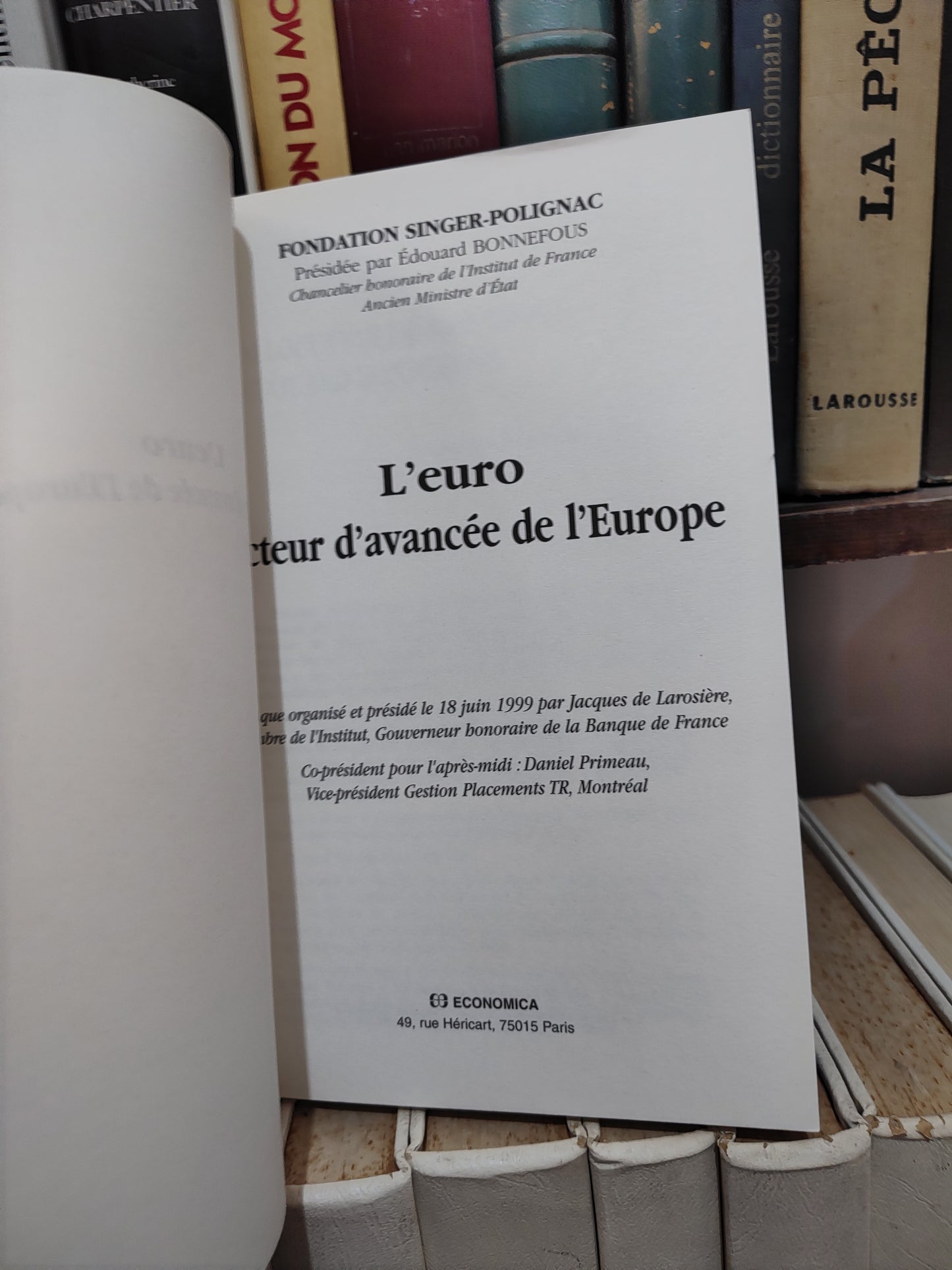 Delors - L'euro facteur d'avancée de l'Europe