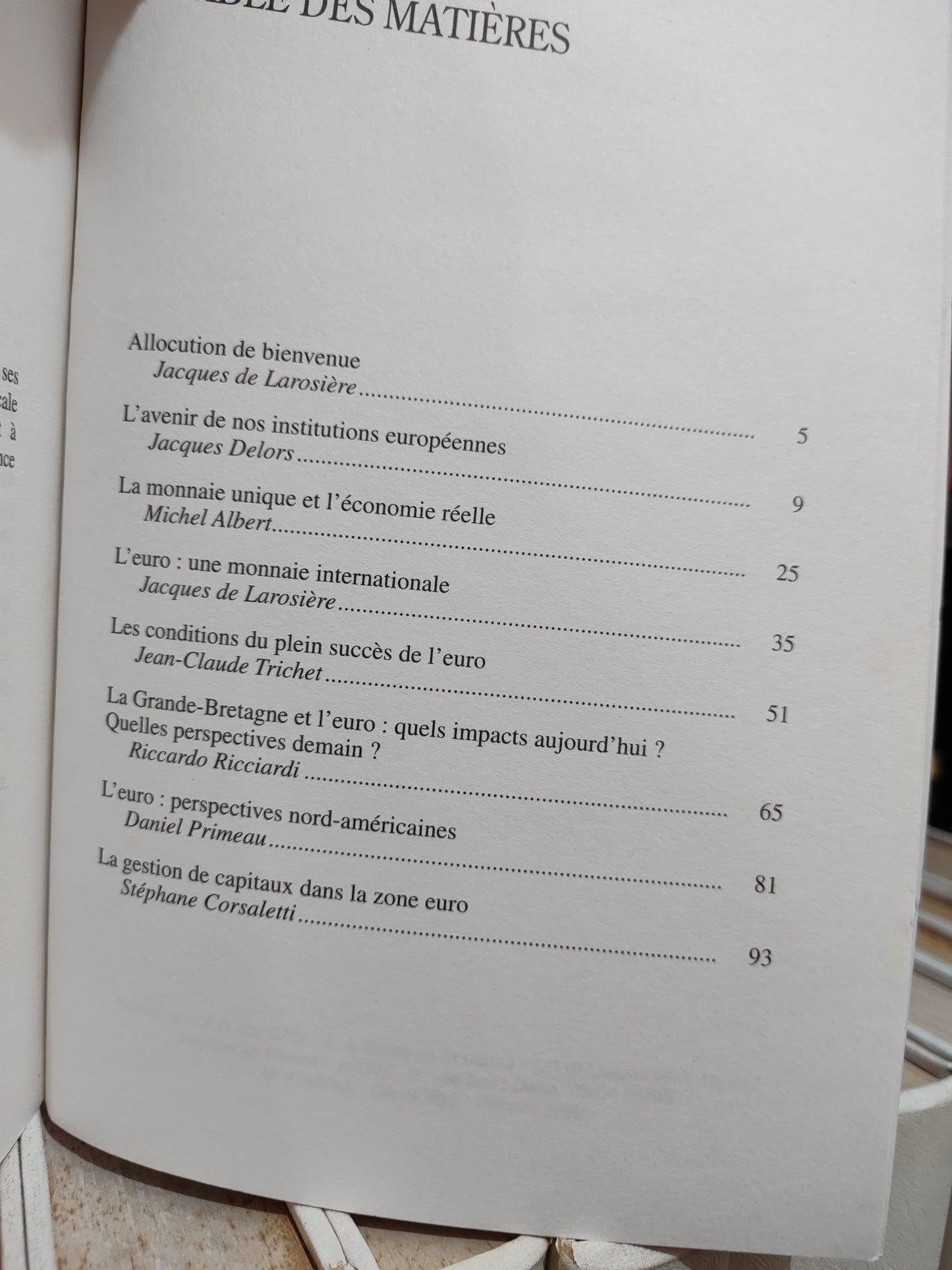 Delors - L'euro facteur d'avancée de l'Europe