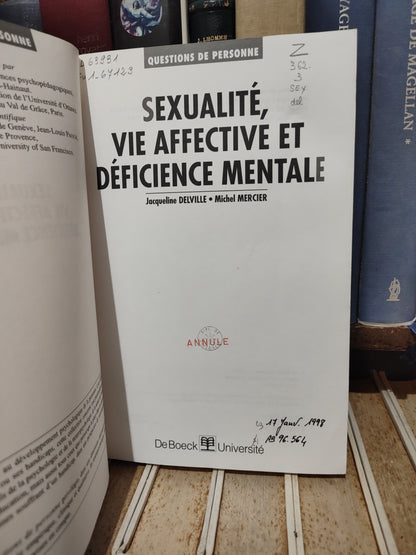 Delville - Sexualité, vie affective et déficience mentale