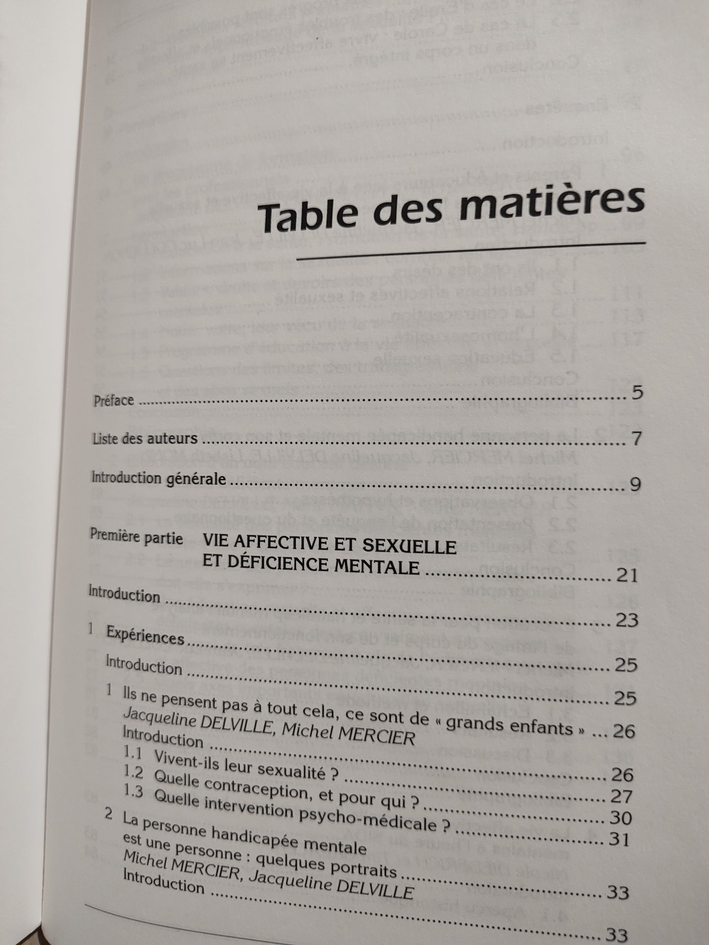 Delville - Sexualité, vie affective et déficience mentale