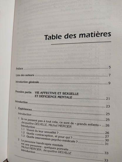 Delville - Sexualité, vie affective et déficience mentale