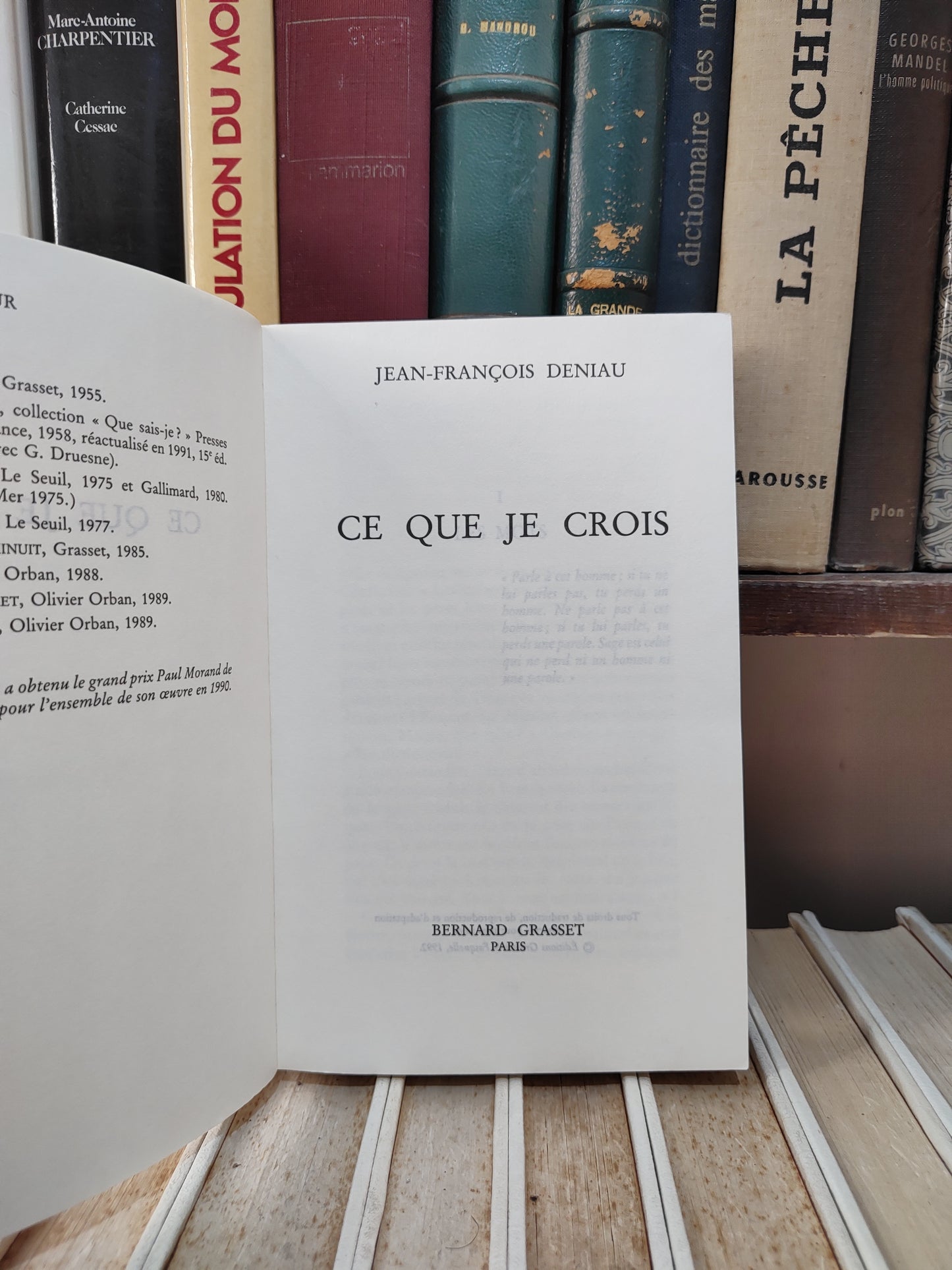 Deniau - Ce que je crois