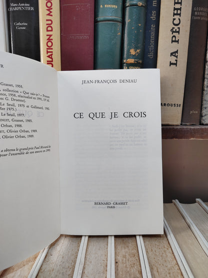Deniau - Ce que je crois