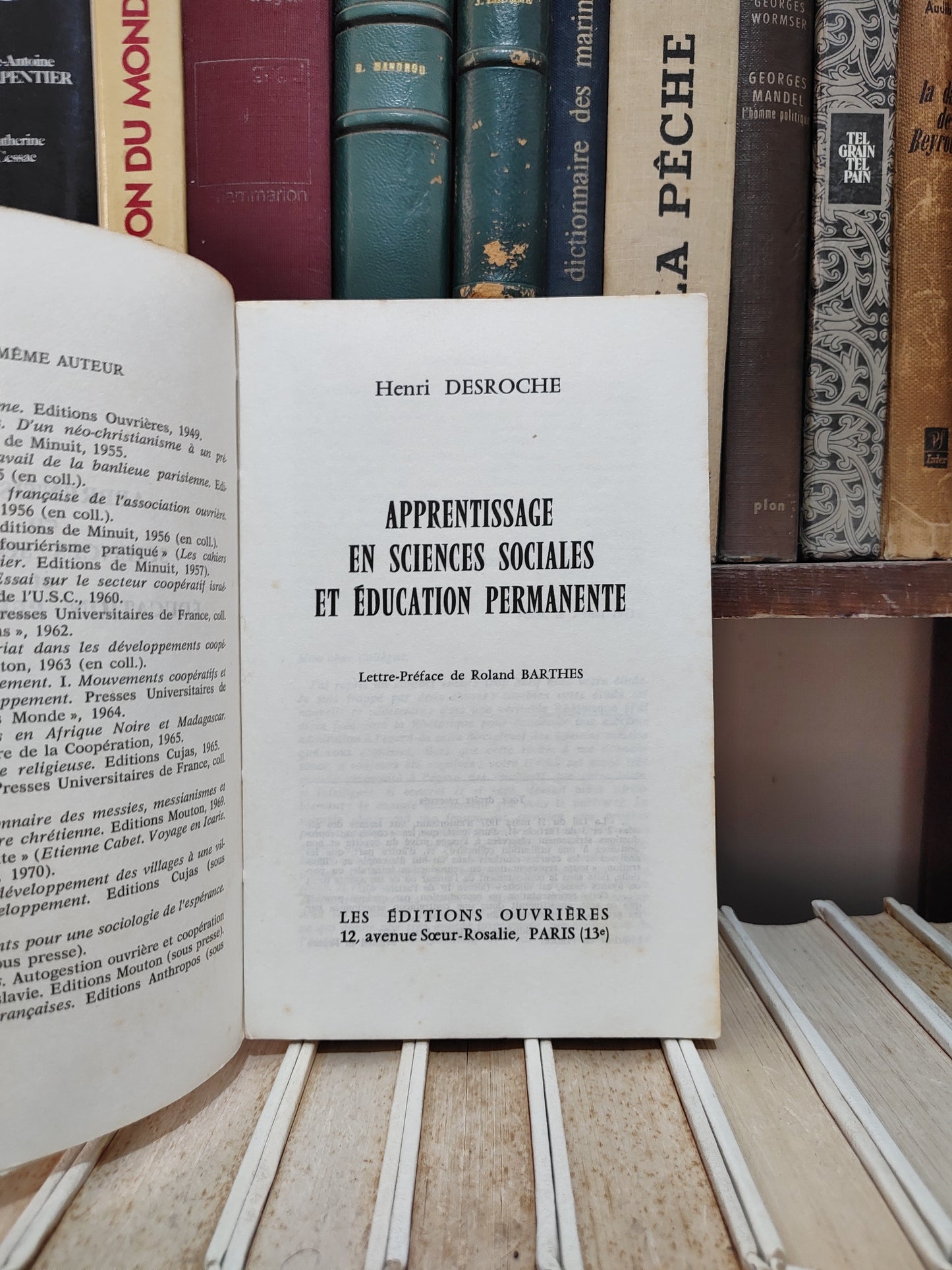 Desroche - Apprentissage en sciences sociales et éducation permanente