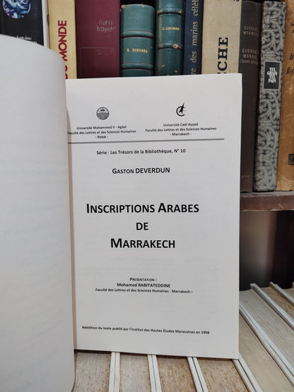 Deverdun - Inscriptions de Marrakech
