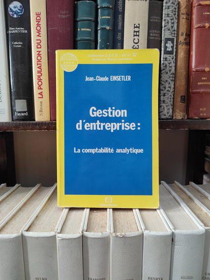 Einsetler - Gestion d'entreprise : La comptabilité analytique