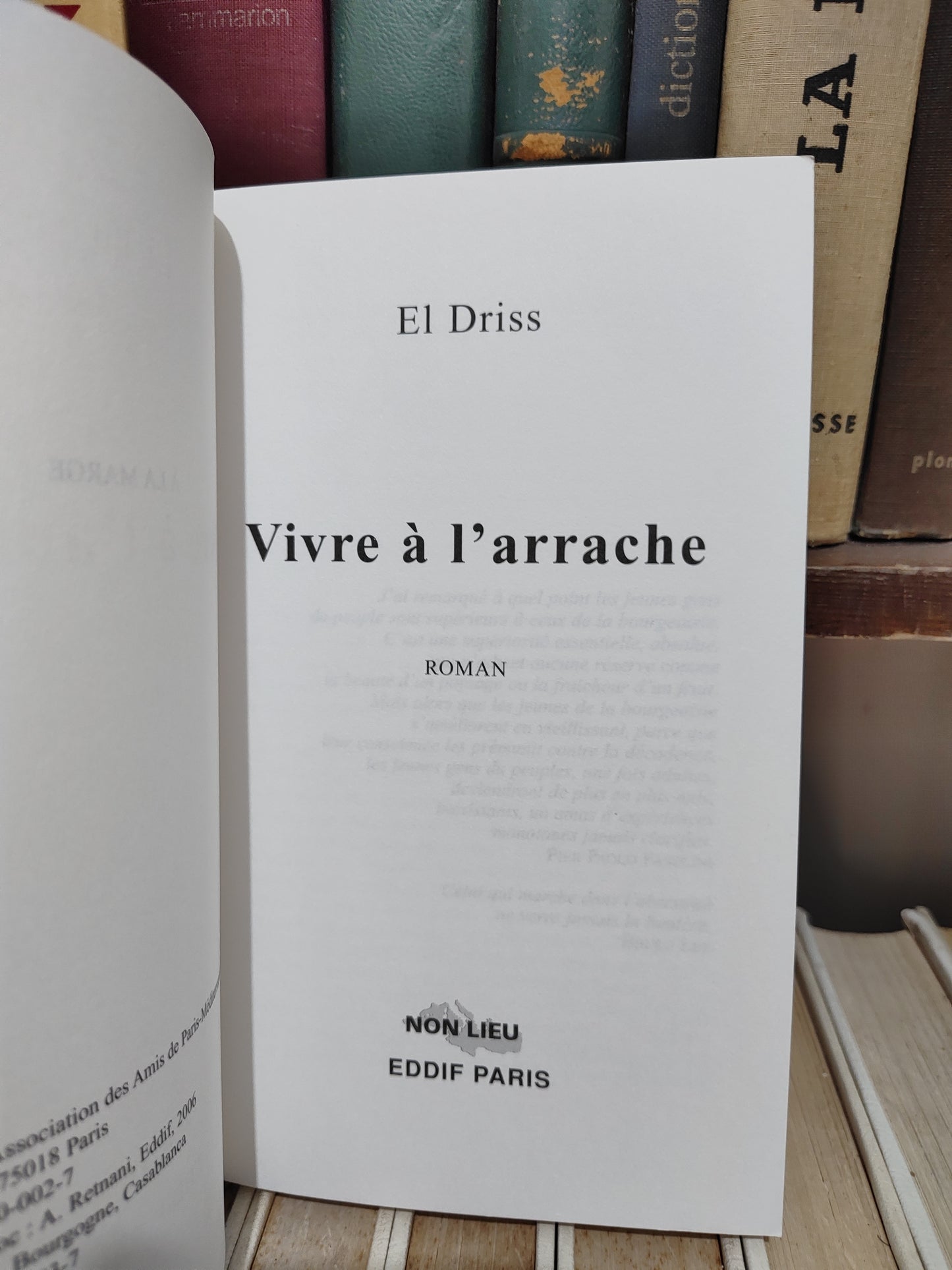 El Driss - Vivre à l'arrache