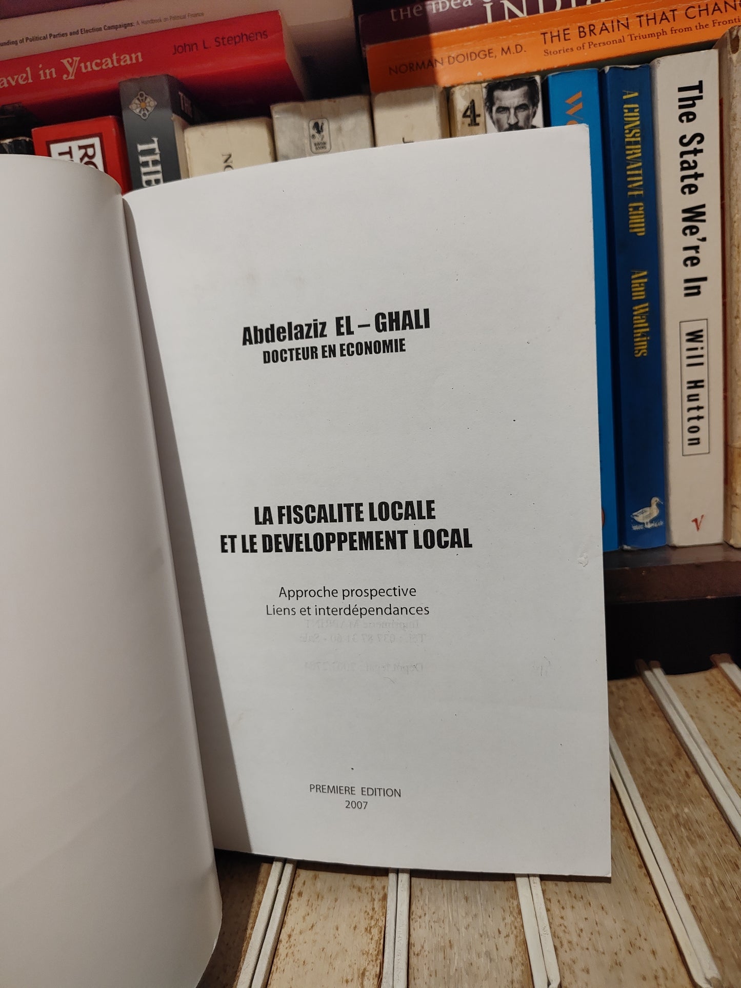 El Ghali - La fiscalité locale et le développement local
