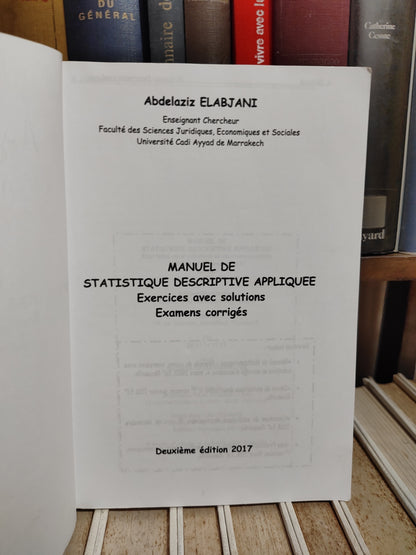 Elabjani - Manuel de statistique descriptive appliquée