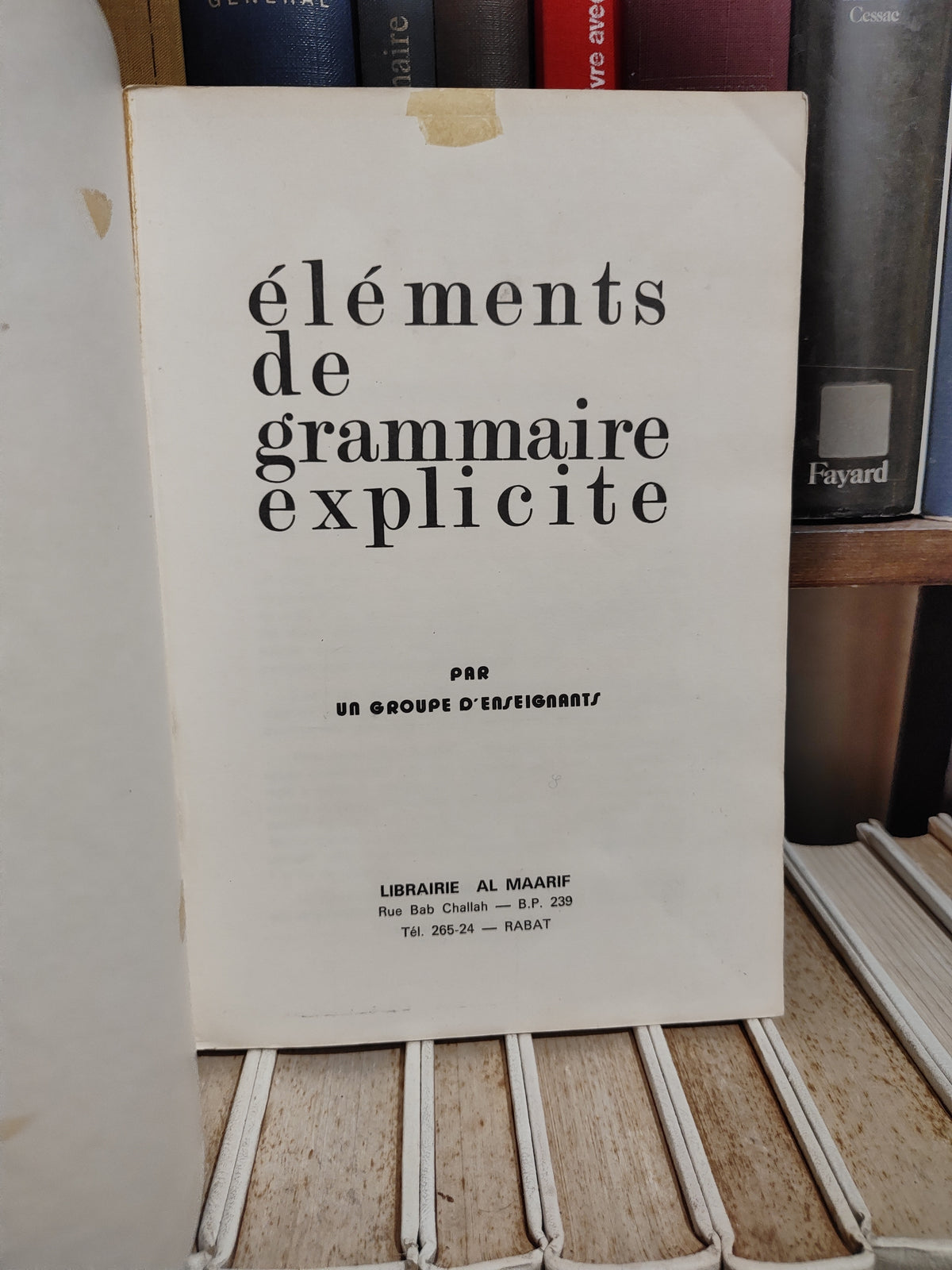 Éléments de grammaire explicite