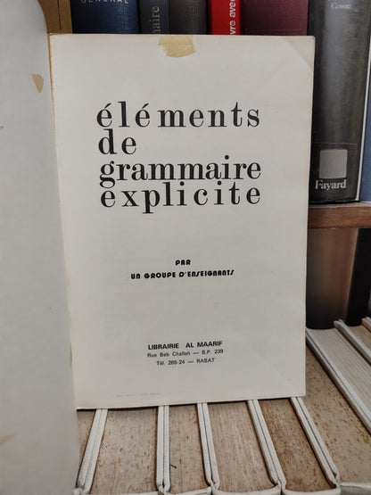 Éléments de grammaire explicite