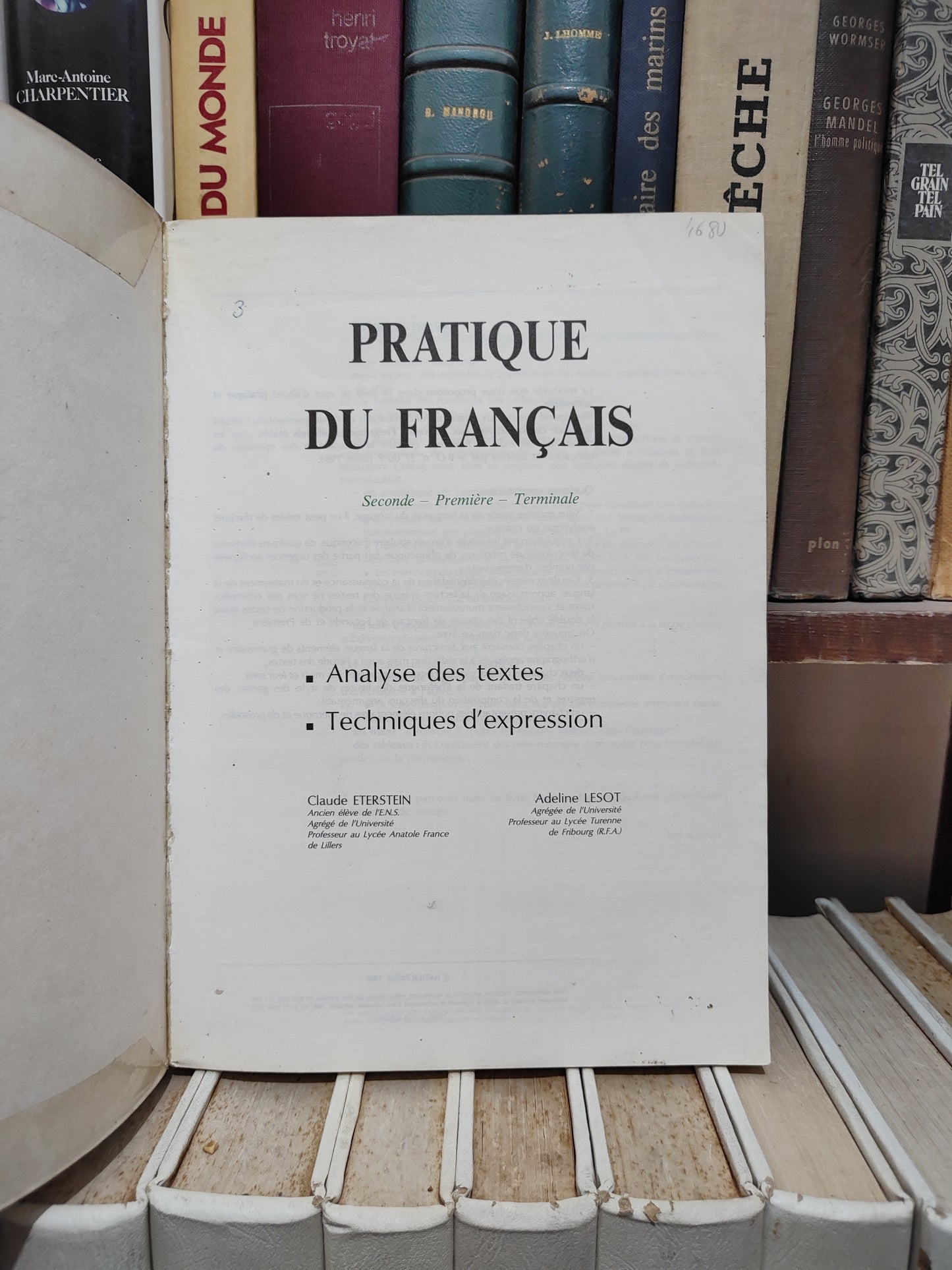 Eterstein - Pratique du français : Analyse des textes / techniques d'expression