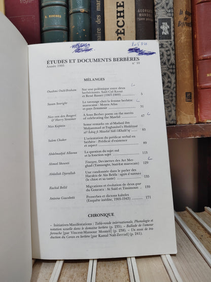 Études et documents Berbères 10