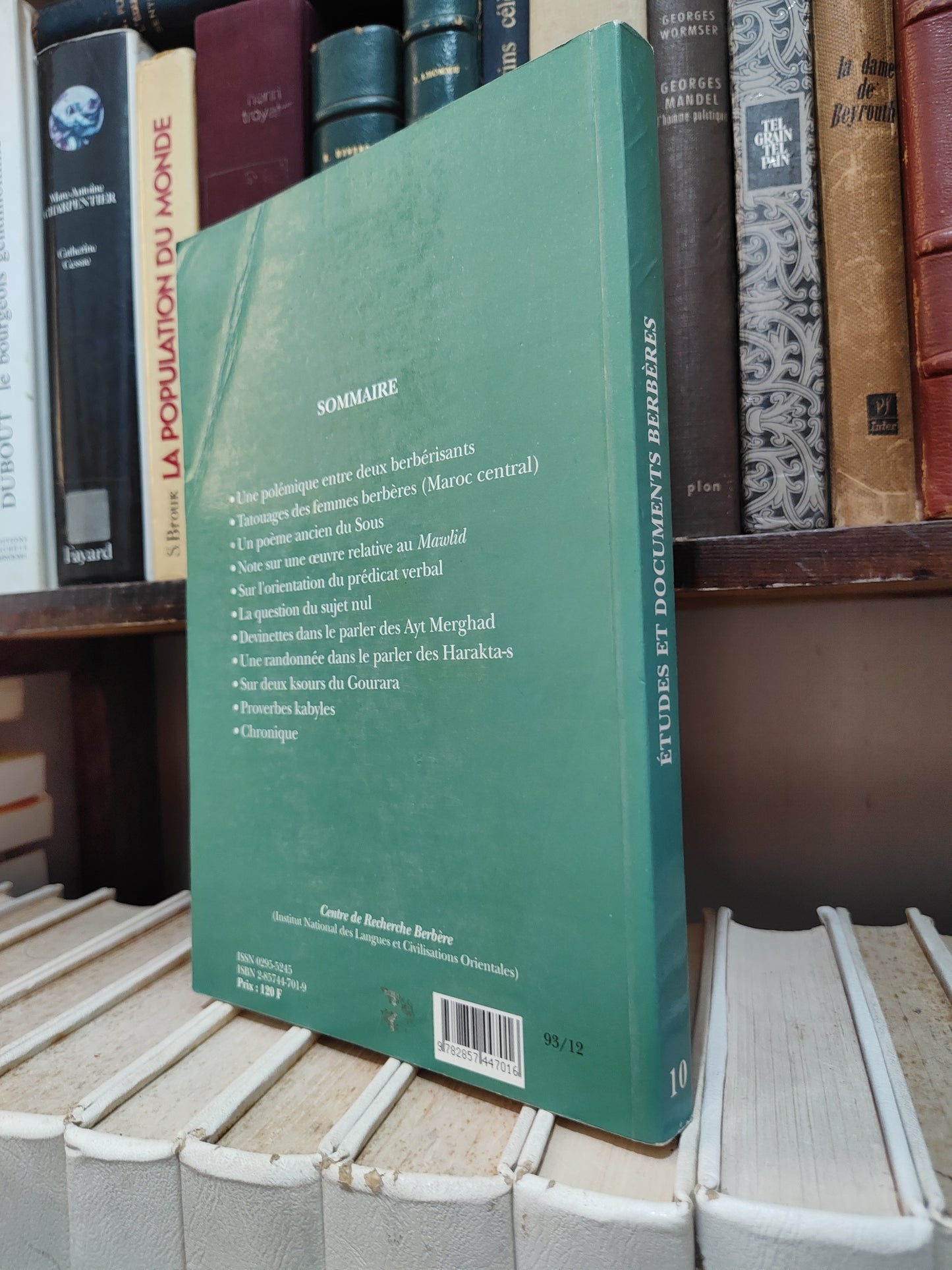 Études et documents Berbères 10
