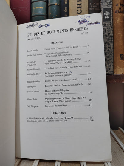 Études et documents Berbères 13