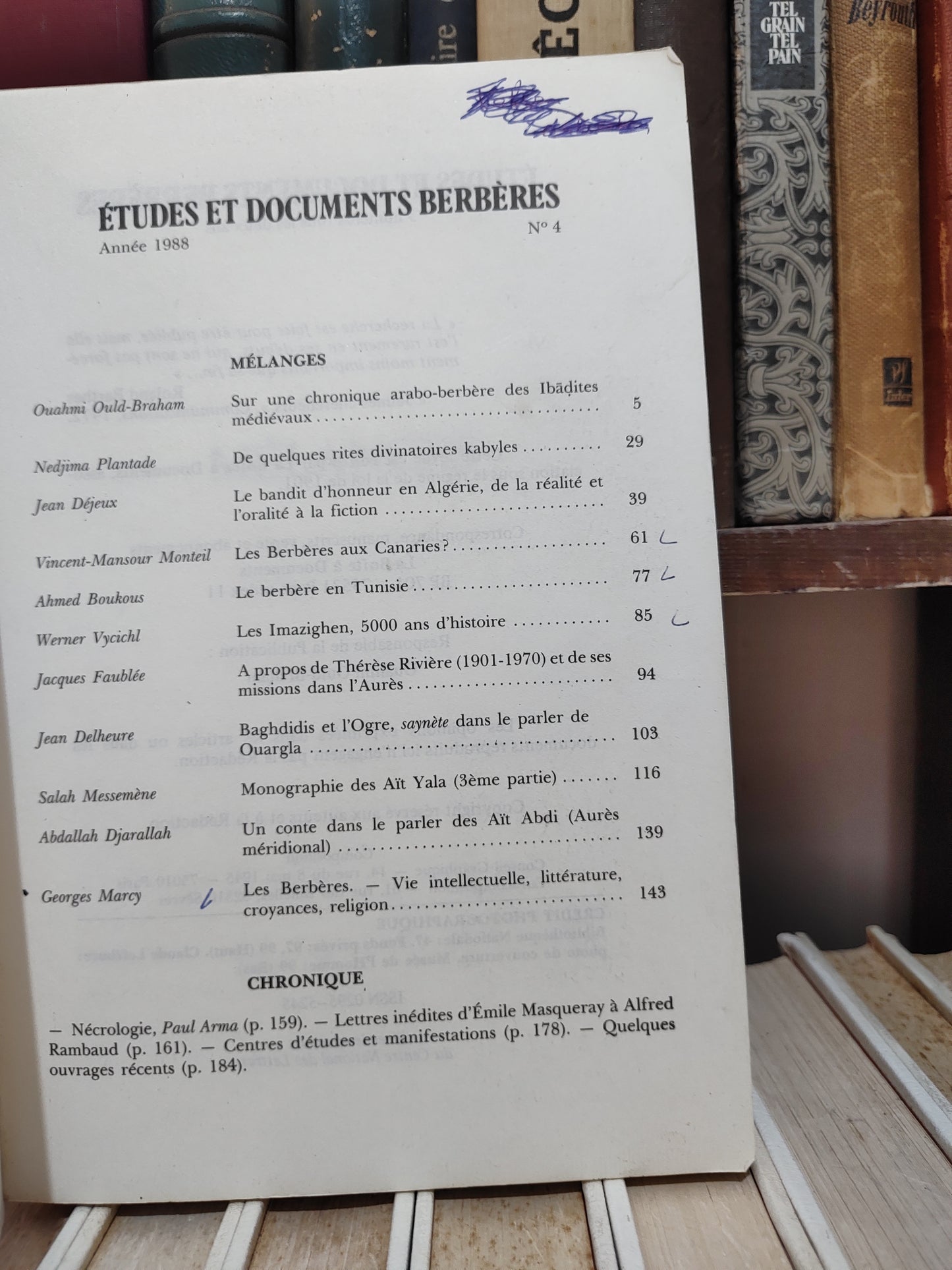 Études et documents Berbères 4