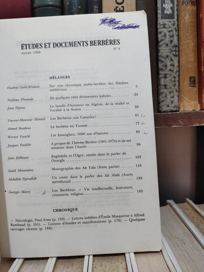 Études et documents Berbères 4