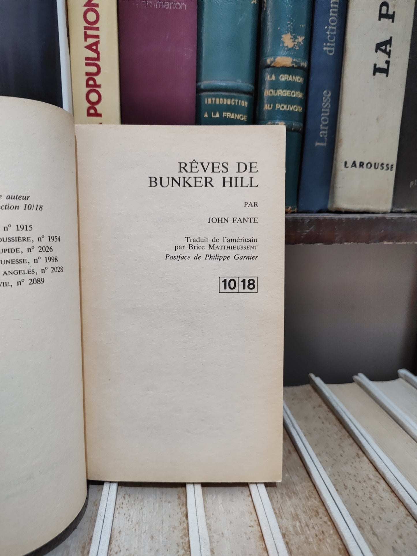 Fante - Rêves de Bunker Hill