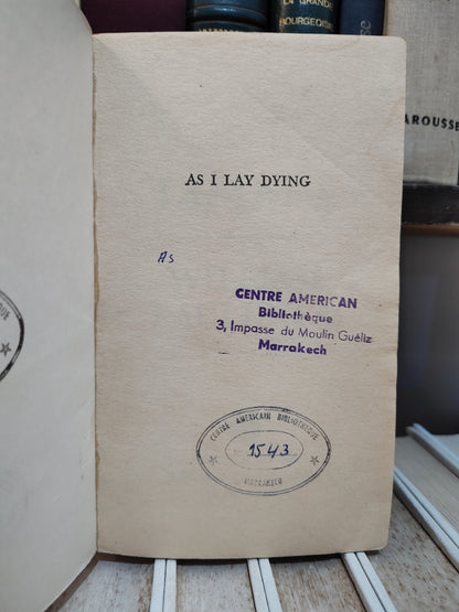 Faulkner - As Ilay dying