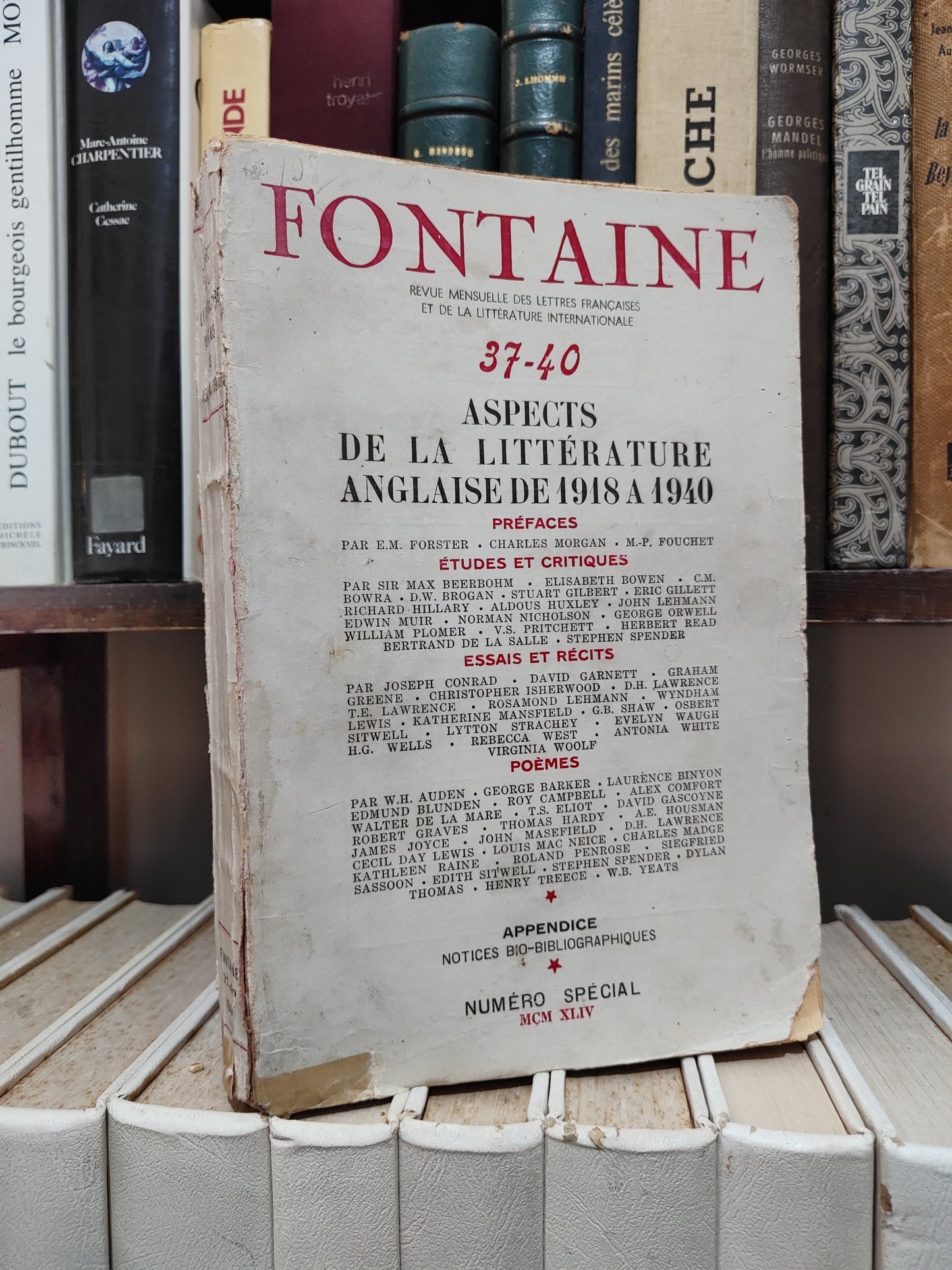Fontaine 37-40 Aspects de la littérature anglaise de 1918 à 1940