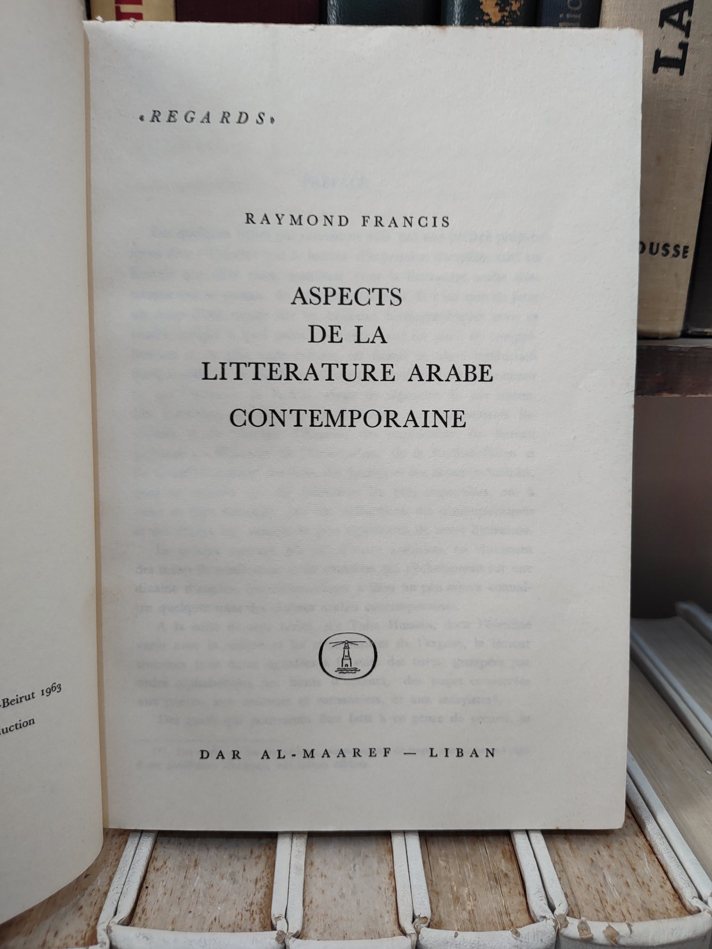 Francis - Aspects de la littérature arabe contemporaine