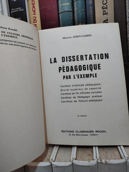 Gabriel - La dissertation pédagogique par l'exemple