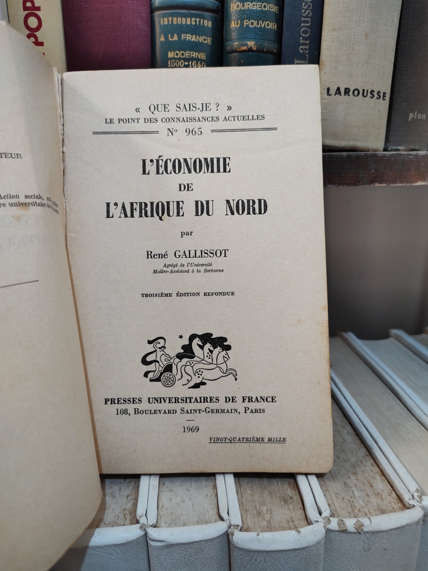 Gallissot - L'économie de l'Afrique du Nord  que sais-je