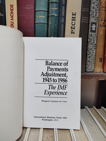 Garritsen - Balance of payments adjustment 1945 to 1986 The IMF experience International Monetary Fund