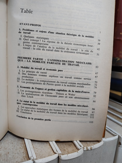 Gaudemar - Mobilité du travail et accumulation du capital ; économie et socialisme