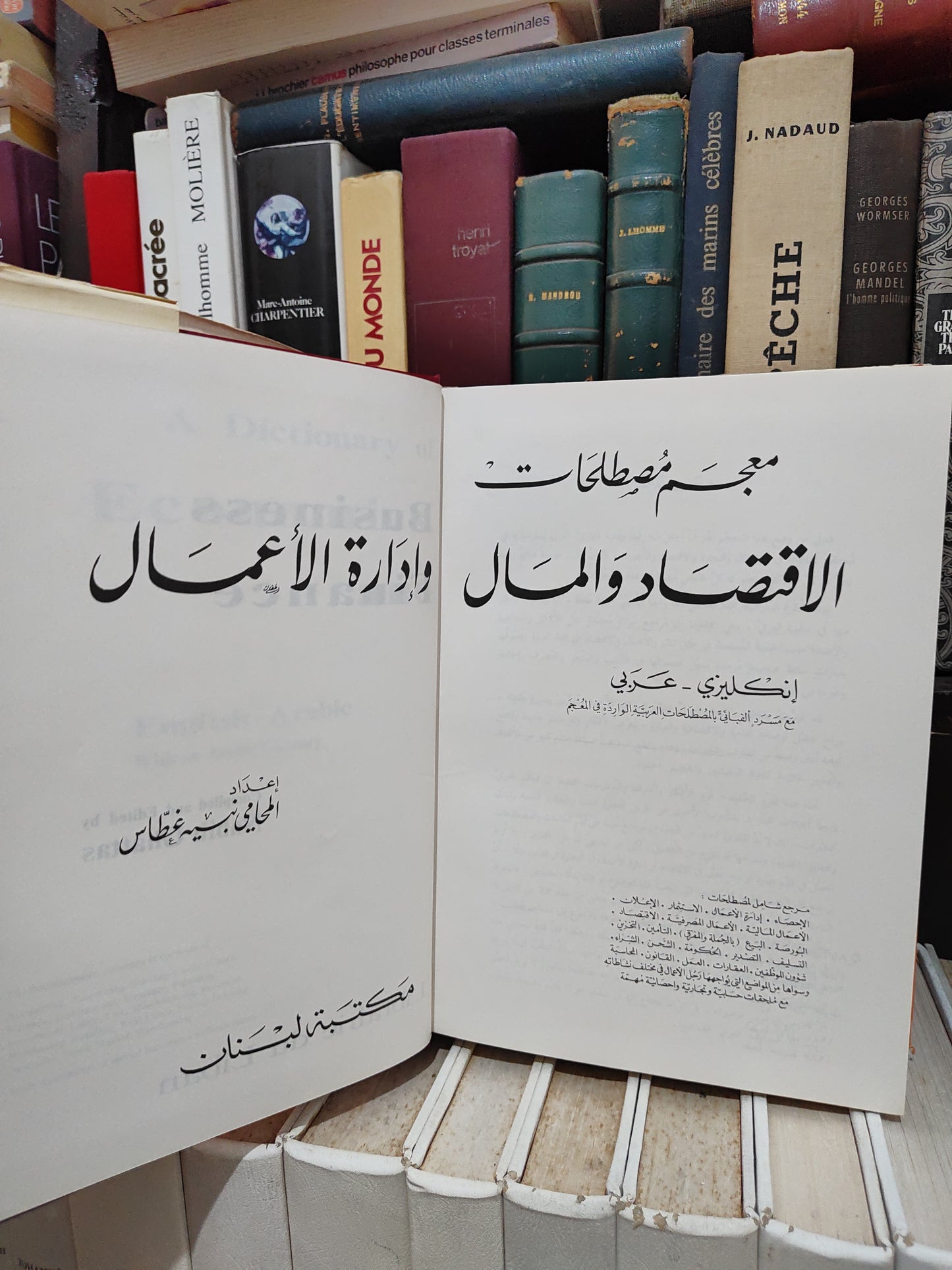 Ghattas - A dictionary of economics business and finance English Arabie