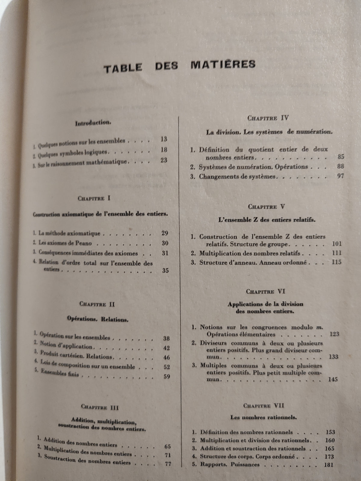 Girard - Arithmétique algèbres et notions d'analyse Tome 1