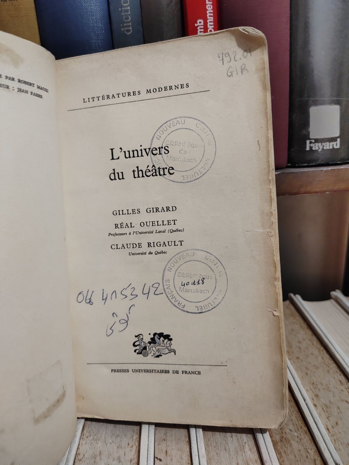 Girard - L'univers du théâtre