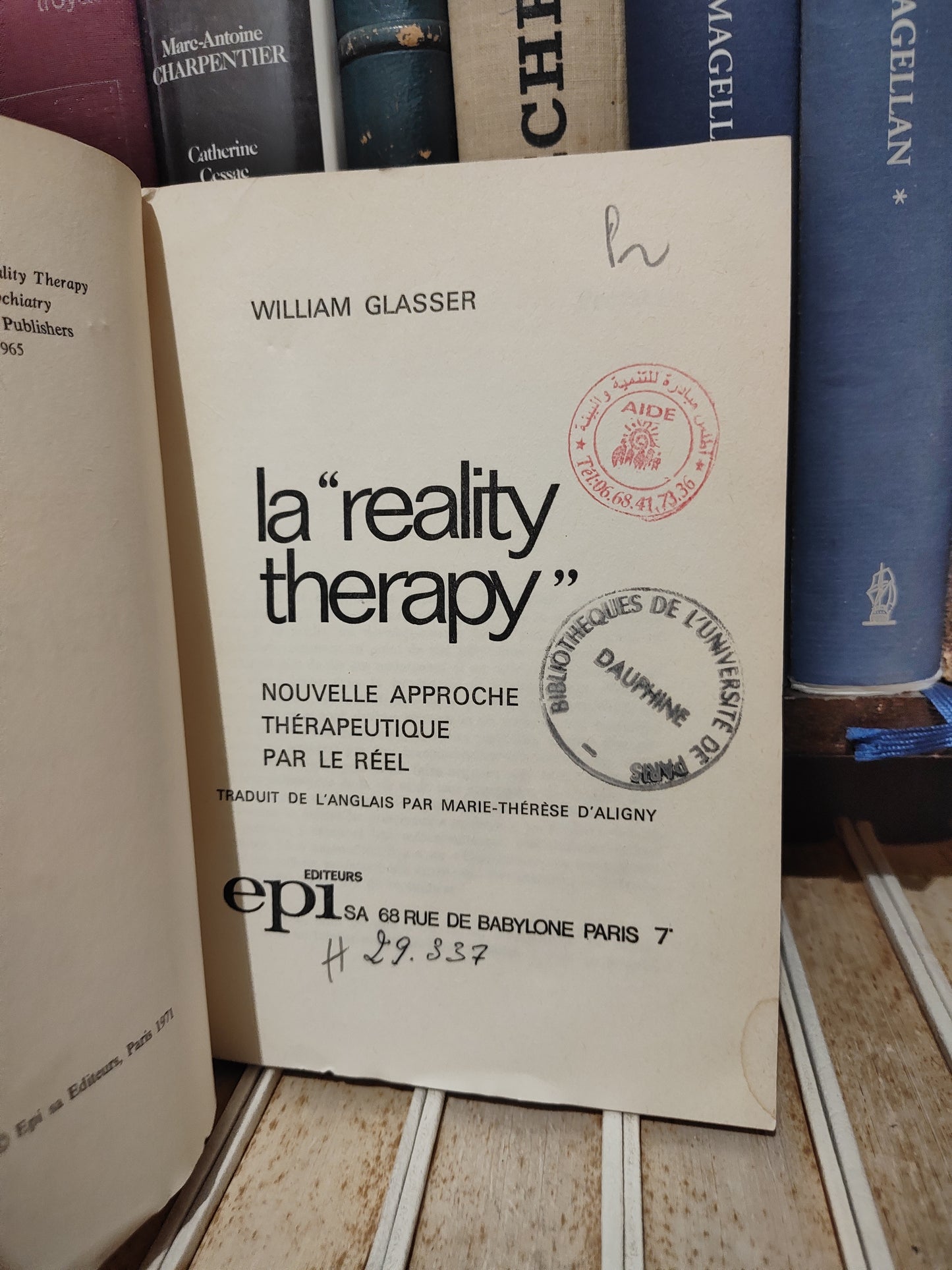 Glasser - La reality therapy : nouvelle approche thérapeutique par le réel