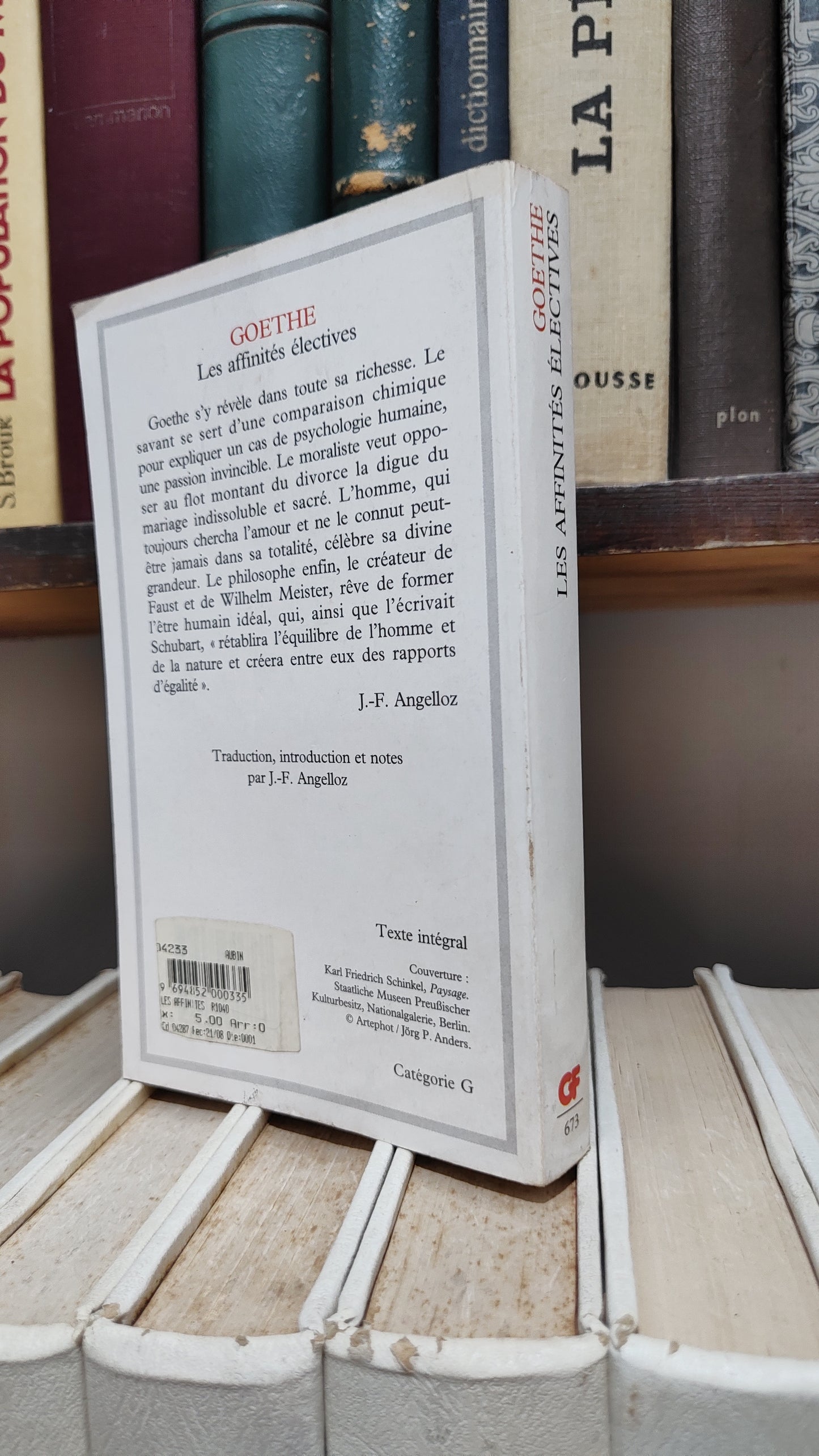 Goethe - Les affinités électives